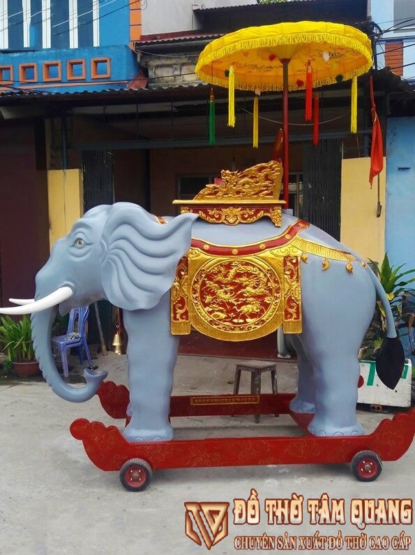 Mẫu ông voi thờ bằng gỗ mít thờ đình chùa, đền điện đẹp.